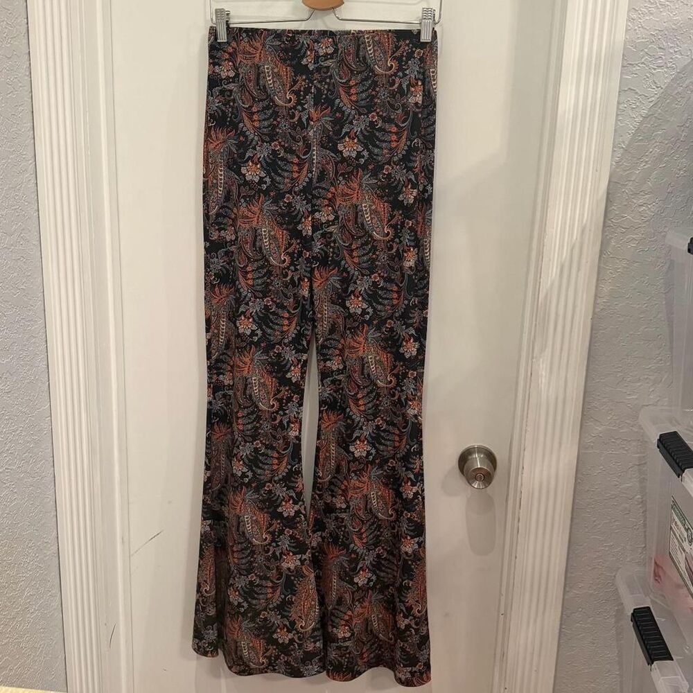 Free People Kitty‎ Flare Pants Small Boho Paisley